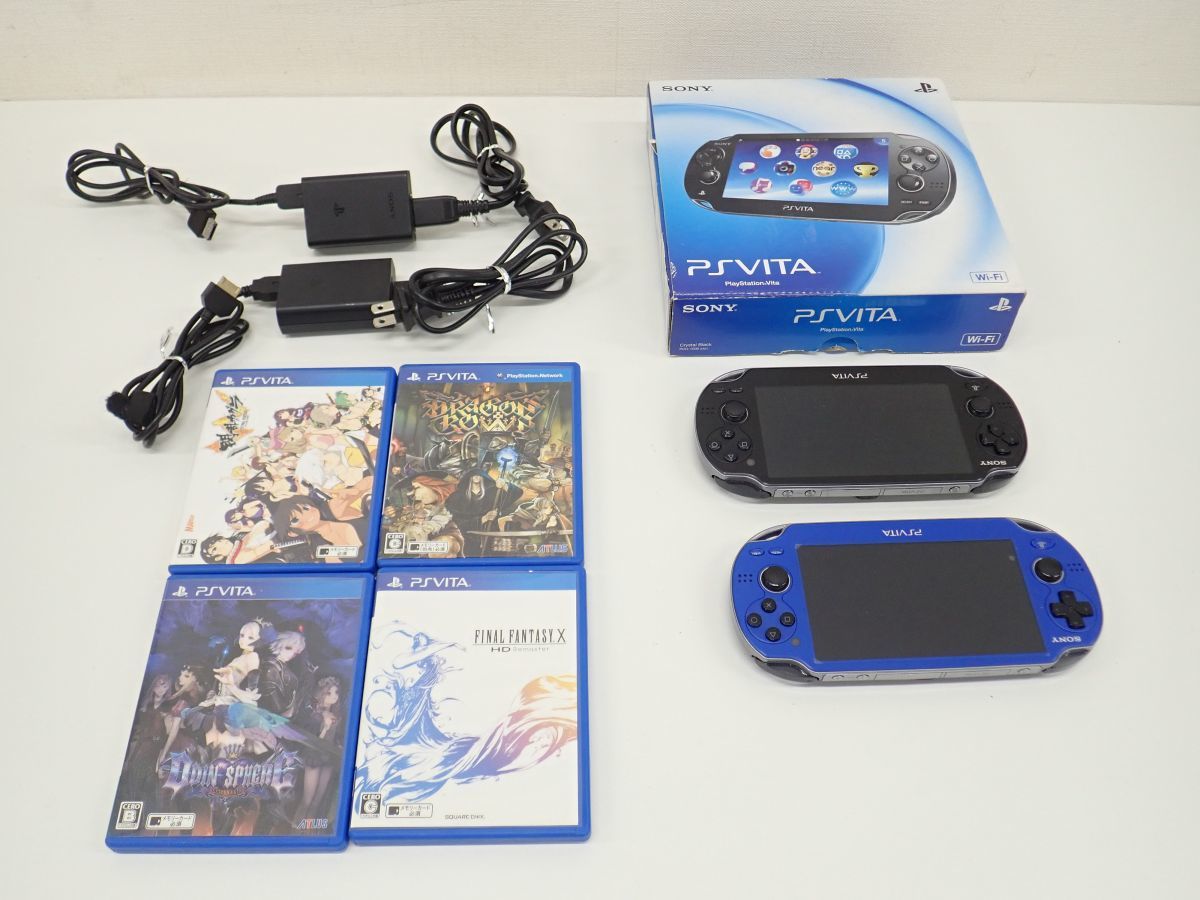 品質保証，安い 営MR293-80 SONY PSVITA 本体 PCH-1100 ブルー／PCH-1000 ブラック ソフト4本 オーディンスフィア レイヴスラシル 閃乱カグラなど(PS Vita本体)｜売買されたオークション情報、yahooの商品情報をアーカイ PS Vita本体