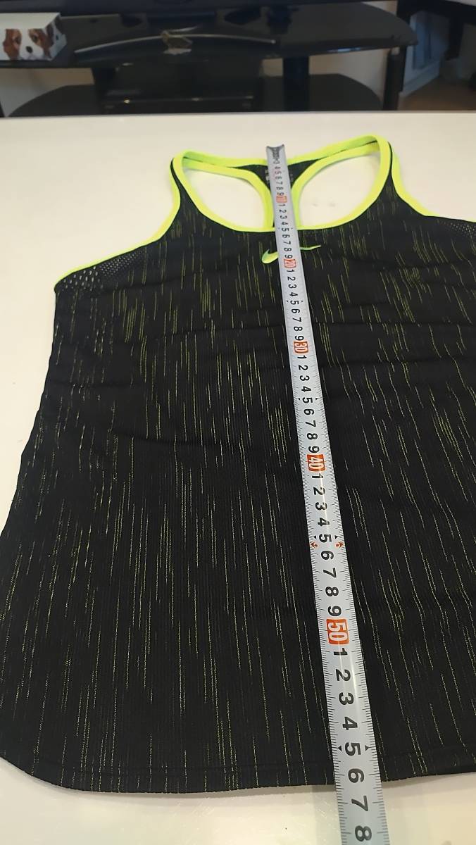 ナイキ　nike テニスウェア　上下セット　タンクトップ　スコート　黒　ブラック　黄色　イエロー_6