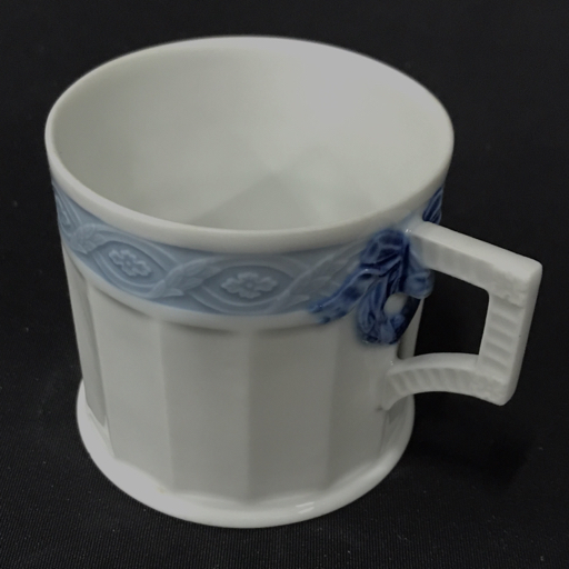 1円 ロイヤルコペンハーゲン ブルーファン デミタスカップ＆ソーサー 2客揃 セット 未使用 Royal Copenhagen_3