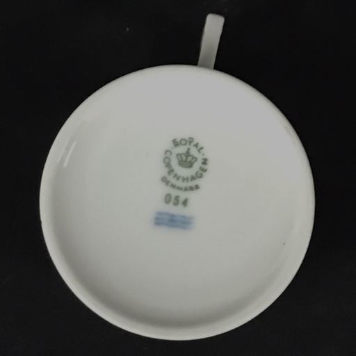 1円 ロイヤルコペンハーゲン ブルーファン デミタスカップ＆ソーサー 2客揃 セット 未使用 Royal Copenhagen_5