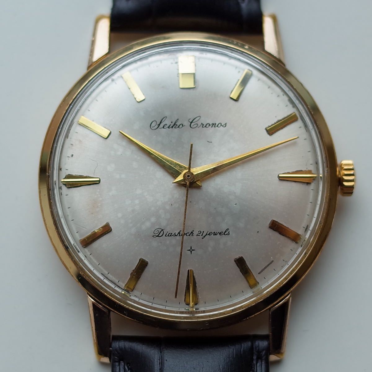 セイコー クロノス 手巻き ダイアショック SEIKO メンズ腕時計(その他 