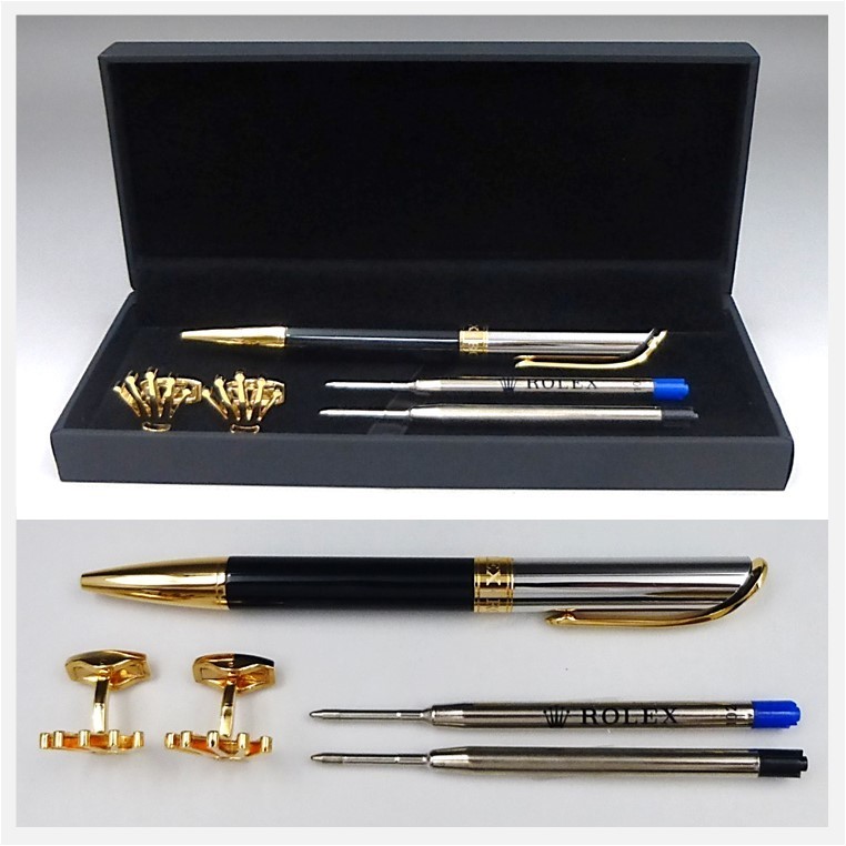 ロレックス ボールペン ＆ カフスボタン ノベルティ 希少品 ☆ ROLEX