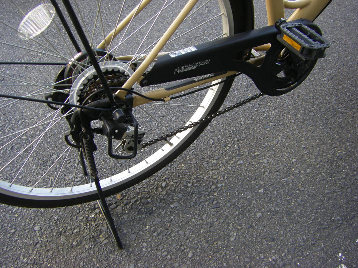 〓中古超美品6段変速自転車〓26インチ☆LEDオートライト☆ベージュ  