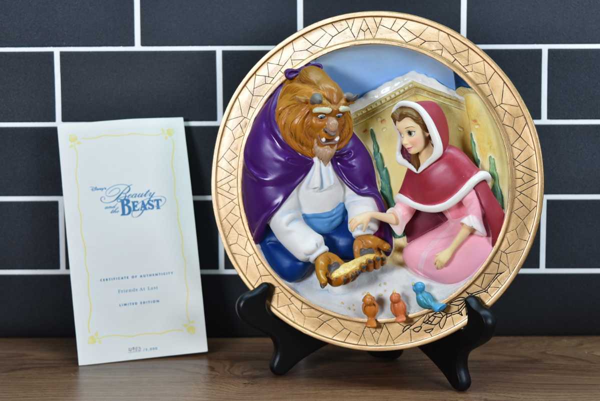 Disney 美女と野獣 3D 絵皿 レリーフプレート 【公式通販】
