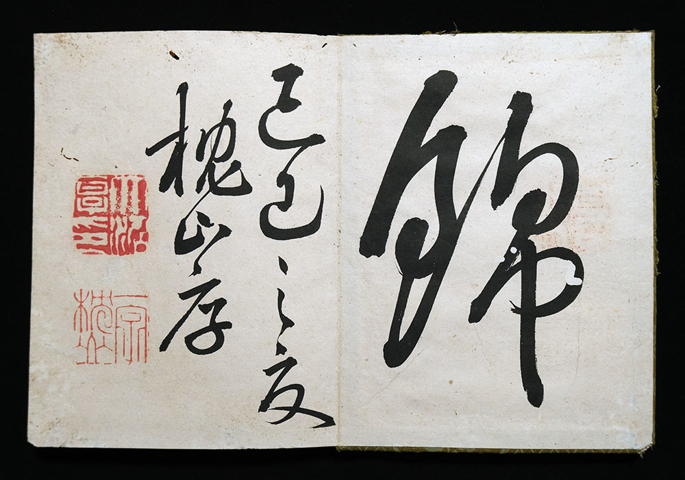 B22031＞ 村田香谷 肉筆画帖 見開12図／幕末-明治時代の画家 貫名海屋