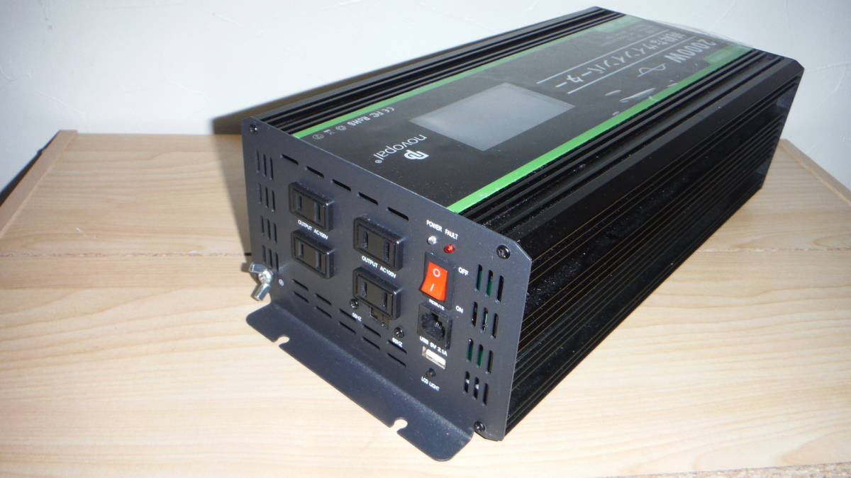 NOVOPAL インバーター 正弦波 12v 2000W 最大電力4000W 純正弦波 