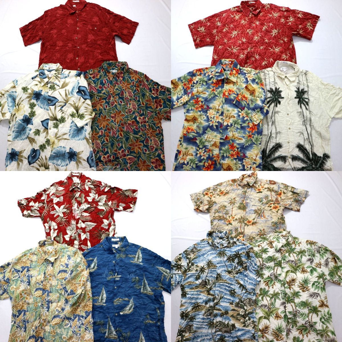 ◎ピエールカルダン アロハシャツ set 100% レーヨン 他 (メンズL) 12枚セット まとめ売り 古着卸 1円スタート 最落なし ＭＧ6051