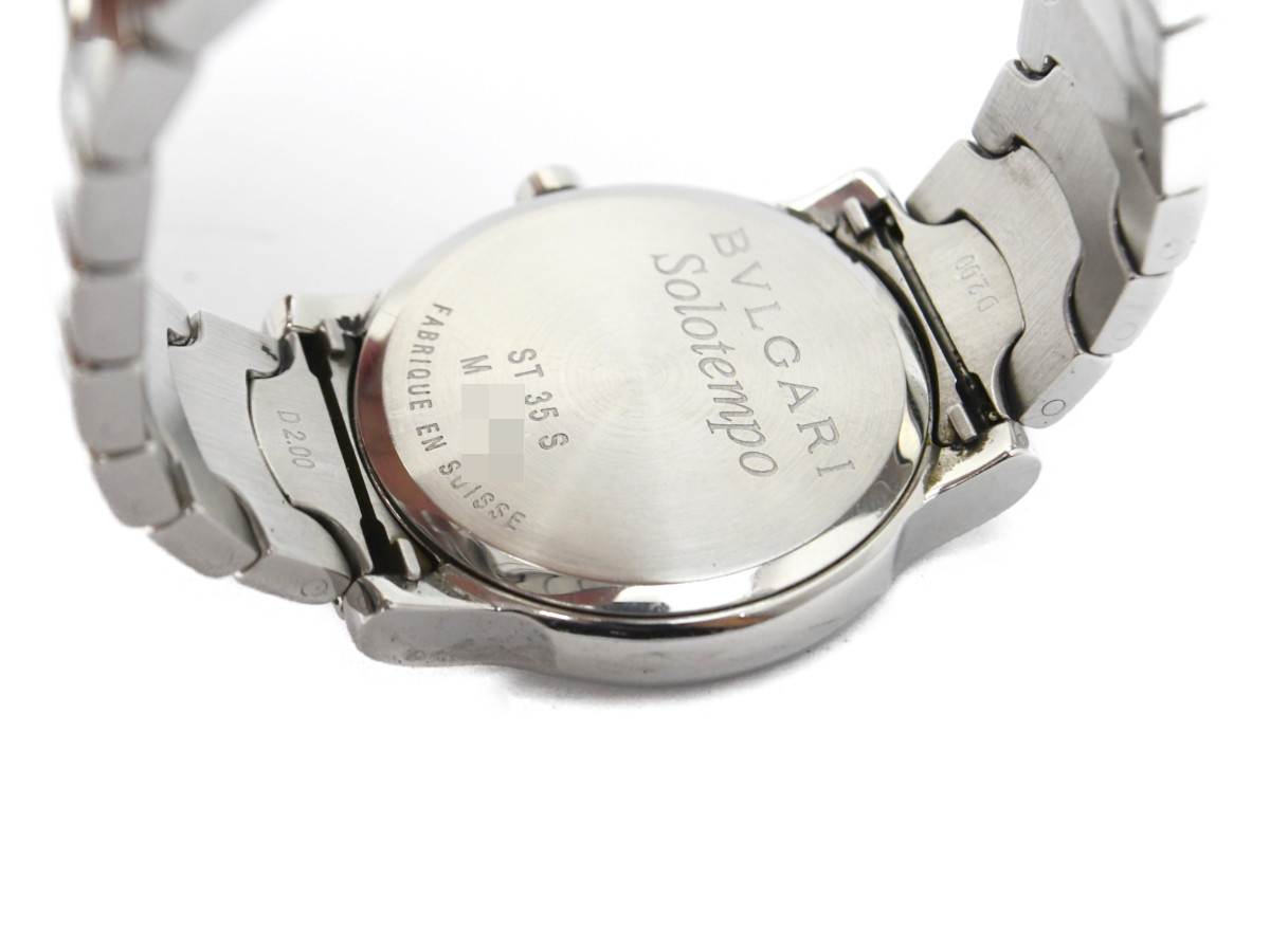 ソロテンポ ブルガリ ST35S | BVLGARI - ステンレス トケマー:BVLGARI 白文字盤 SSブレスレット メンズ デイト クォーツ 腕時計 ボーイズ│ブルガリ ST35C6SSD磨き済&frasl;電池