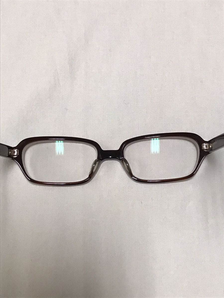 未使用レンズ交換のみ】白山眼鏡店 CALM セルフレーム ブラウン 