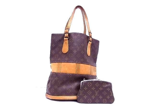 激安大特価，新品 1円 LOUIS VUITTON ルイヴィトン T42236 モノグラム バケットGM USA アメリカ製 バケツ型 ショルダーバッグ トート ブラウン系 a7176Bア(ショルダーバッグ)｜売買されたオークション情報、yahooの商品 かばん、バッグ