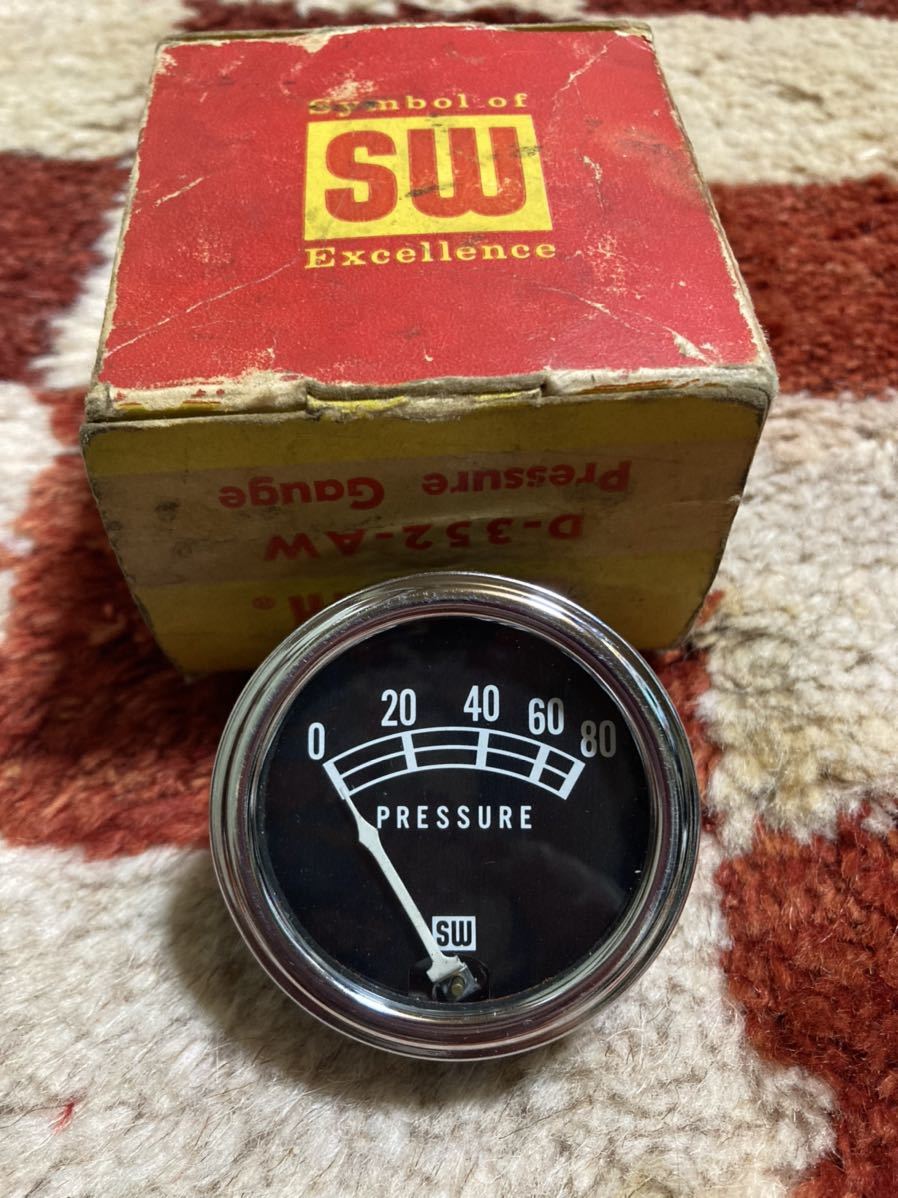 Stewart warner オイルプレッシャーゲージ 油圧計 0-80psi 未使用 美品