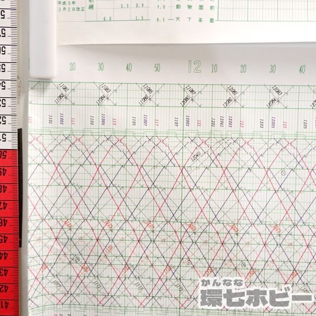 KM53◇平成9年 阪急電鉄 京都線 列車運行図表 第2号 休日ダイヤ 3枚