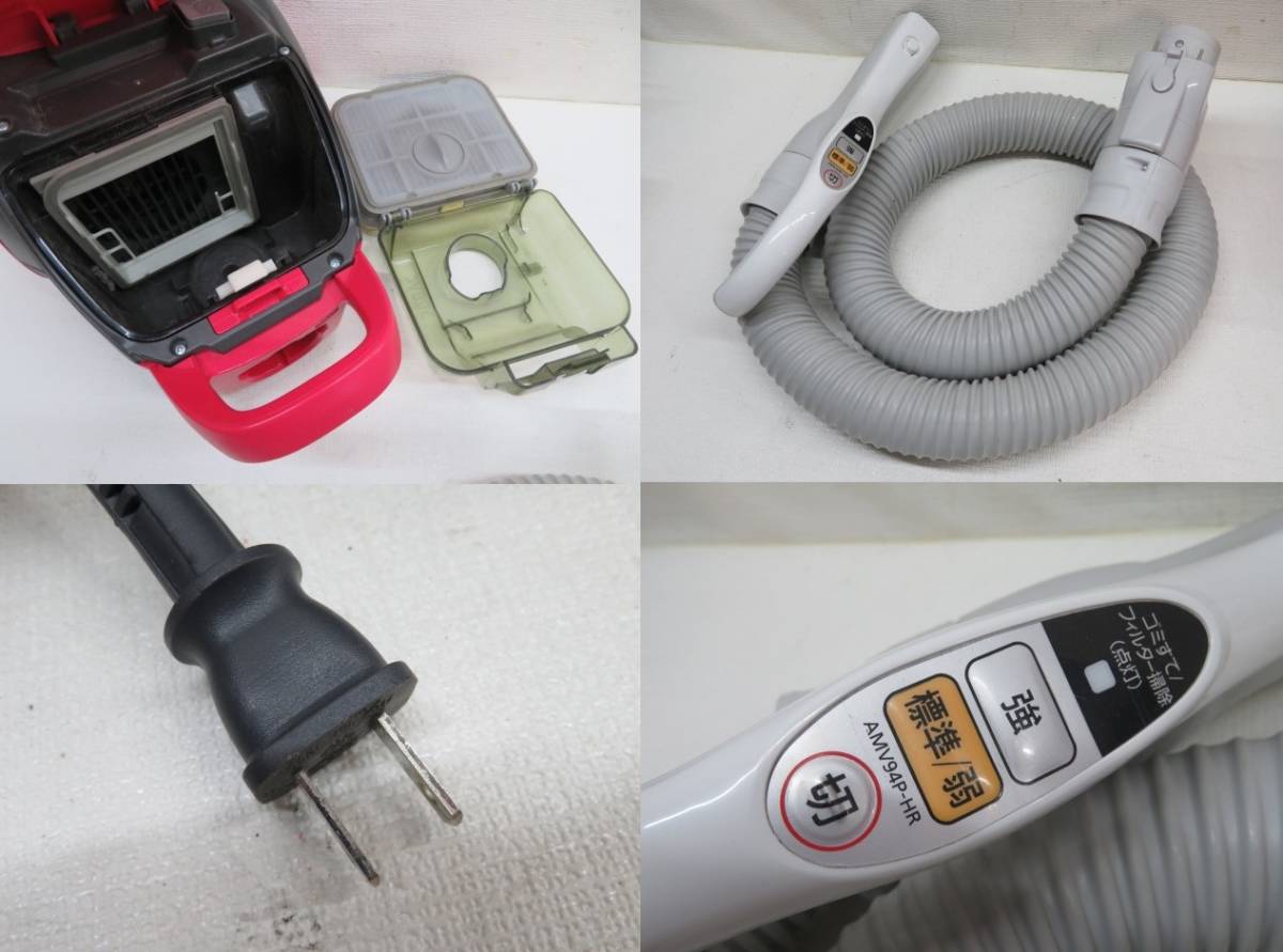 2020年製★Panasonic MC-SK17A-R 電気掃除機 レッド パナソニック ホース/ノズル/アタッチメント/ブラシ/取扱説明書付 動作品 55125★！！ MC-SK17A-R Panasonic 2020年製 i□ 2018年製 紙パック式