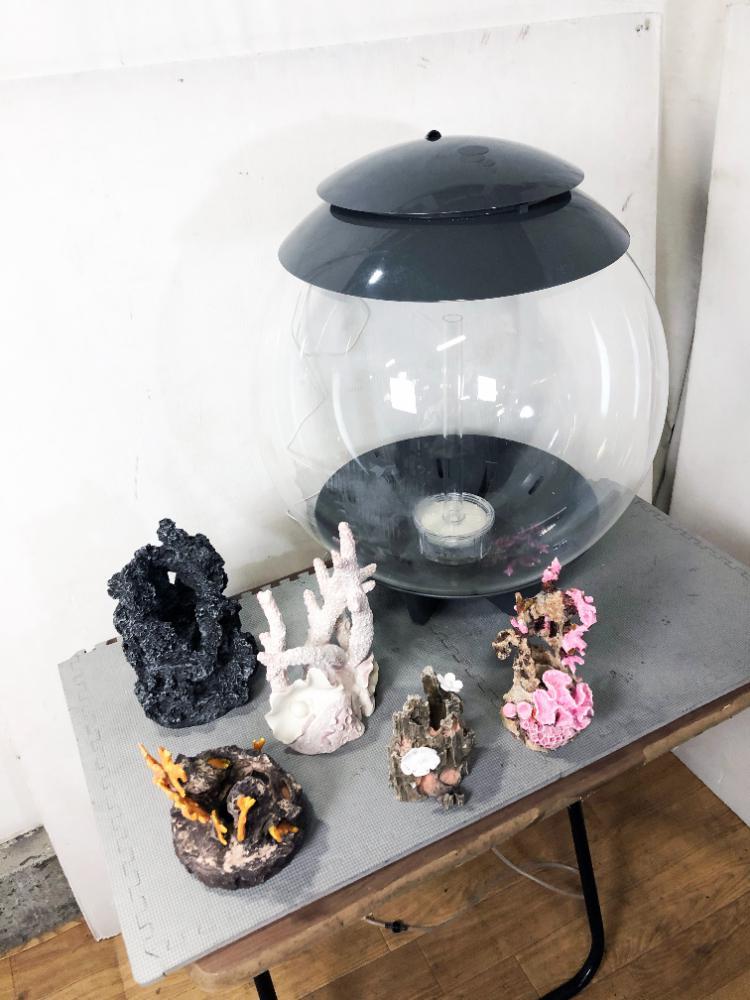 ★ 中古★biOrb/バイオーブ ハロ 60 MCR ドーム型水槽 アクアリウム アクセサリー付き 観賞魚 熱帯魚 インテリア【biOrb HALO 60】AK5Z