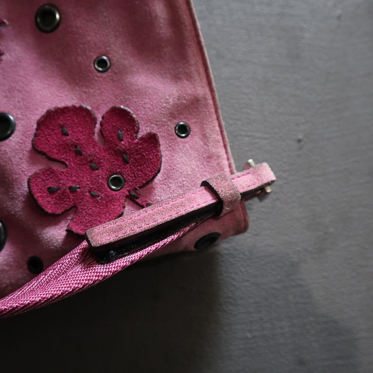 PRADA Leaf Bag プラダ ショルダーバッグ レザー スエード リーフ 
