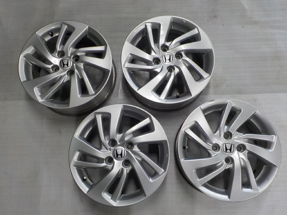 人気，人気セール HONDA フィット ホンダ 純正パーツ 15インチ アルミホイール 4本 4H PCD 100 6.0J +50 DAA-GP6 より取り外しています(純正品)｜売買されたオークション情報、yahooの商品情報をアーカイブ公開 - オーク 4穴