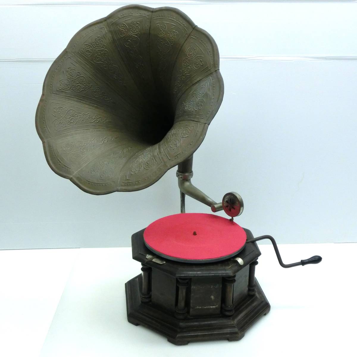 動作確認済み ラッパ型 蓄音機 Gramophone グラモフォン 八角 His 