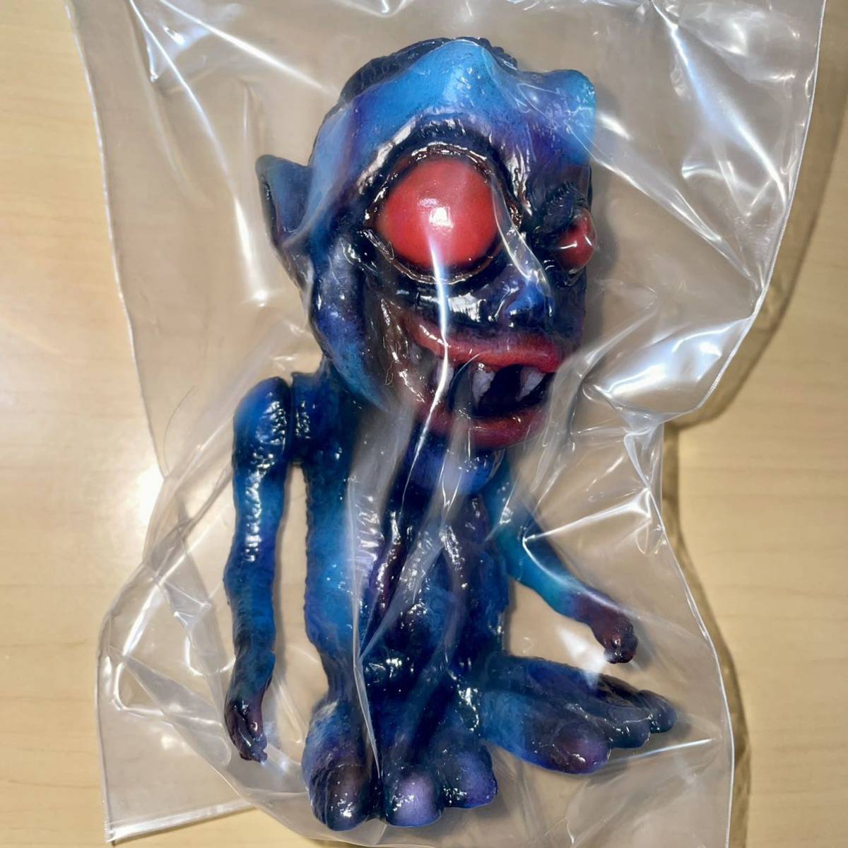 かっこわらい雑貨店 イビツな まぁくん ブルー デザフェス 55 妖怪 ソフビ kakkowarai toys sofvi Design festa