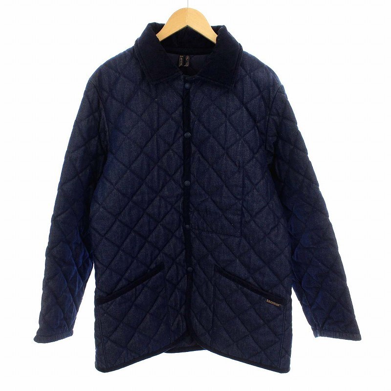 ラベンハム LAVENHAM キルティングジャケット デニム 中綿 アウター 40 L 紺 ネイビー /YM メンズ