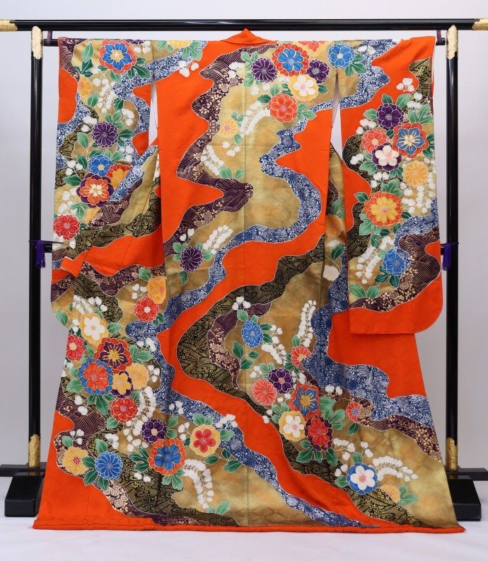 人気セール，HOT cherry A2160qo 一押し ブライダル 婚礼 花嫁用 引き振袖 オレンジ系 舞妓衣装 フォトウエディング 結婚式 品/正絹(振袖)｜売買されたオークション情報、yahooの商品情報をアーカイブ公開 - オー 振袖