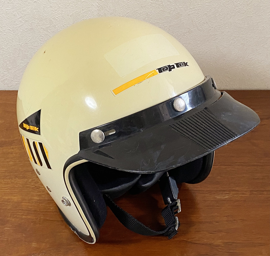 1985年 英国スコットランド製 Top Tek ビンテージ ジェットヘルメット