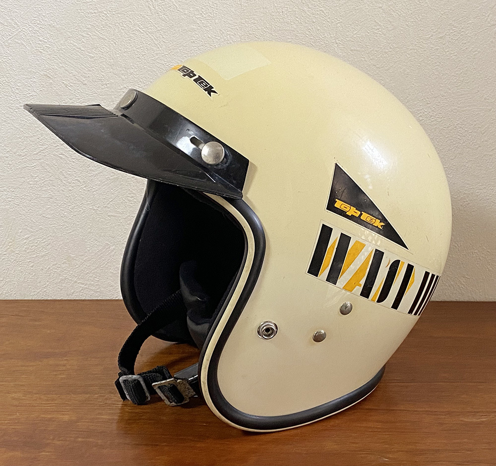 1985年 英国スコットランド製 Top Tek ビンテージ ジェットヘルメット