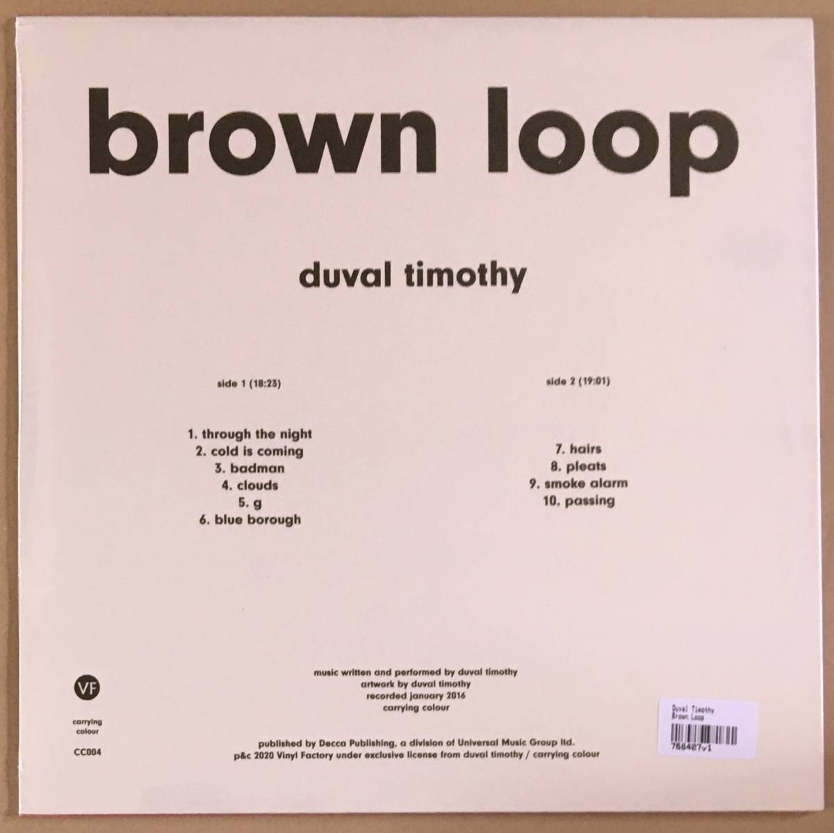Timothy Loop Duval Brown - ⁄ [LP] records 春の雨 cafe & Vinyl