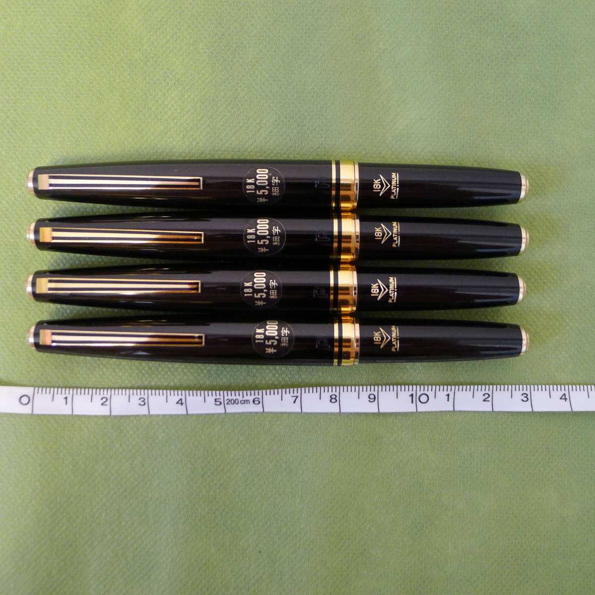 ☆ PLATINUM プラチナ 万年筆 4本セット ペン先 18K 18金 定価5000円 x