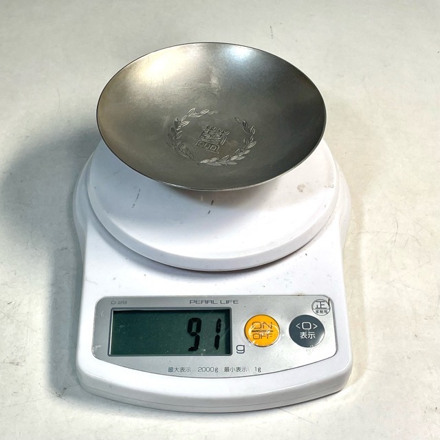 銀杯 銀盃 一鶴斎☆ 純銀 ☆ 銀杯　91g 酒器 SILVER 純銀製 5客☆重量約95g☆ お椀・ボウル・鉢