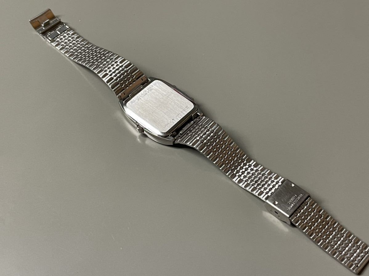 【人気モデル】SEIKO H357-5130 アナデジ メンズ腕時計 シルバー 1円〜◇ セイコー SEIKO クォーツ アナデジH357-5130 シルバーカラー