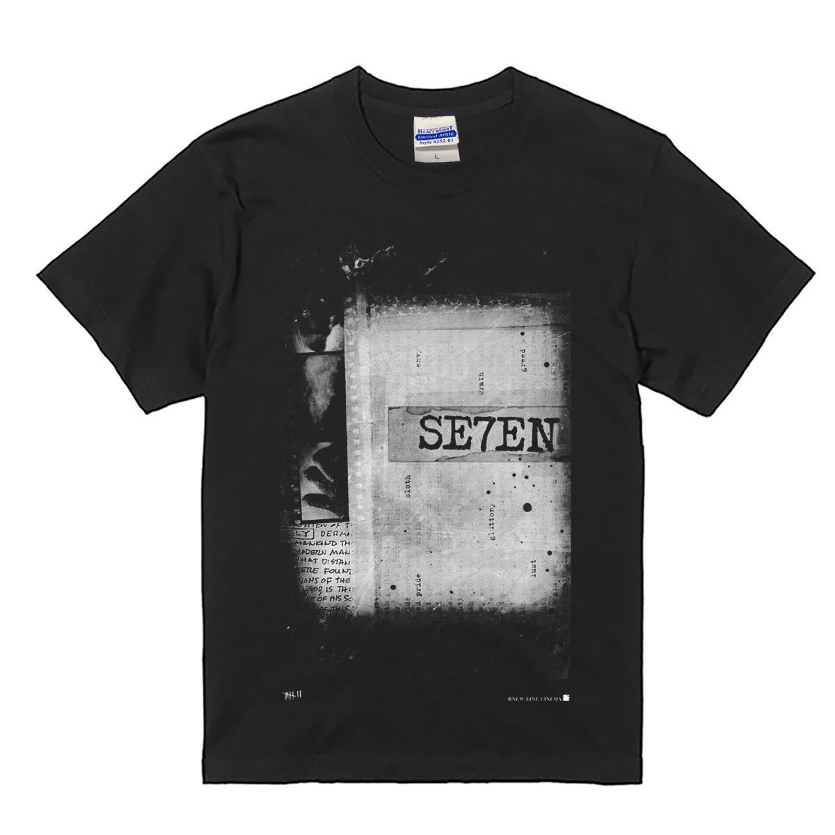 SEVEN セブン 映画 Tシャツ 黒 Lサイズ ブラックバックプリント
