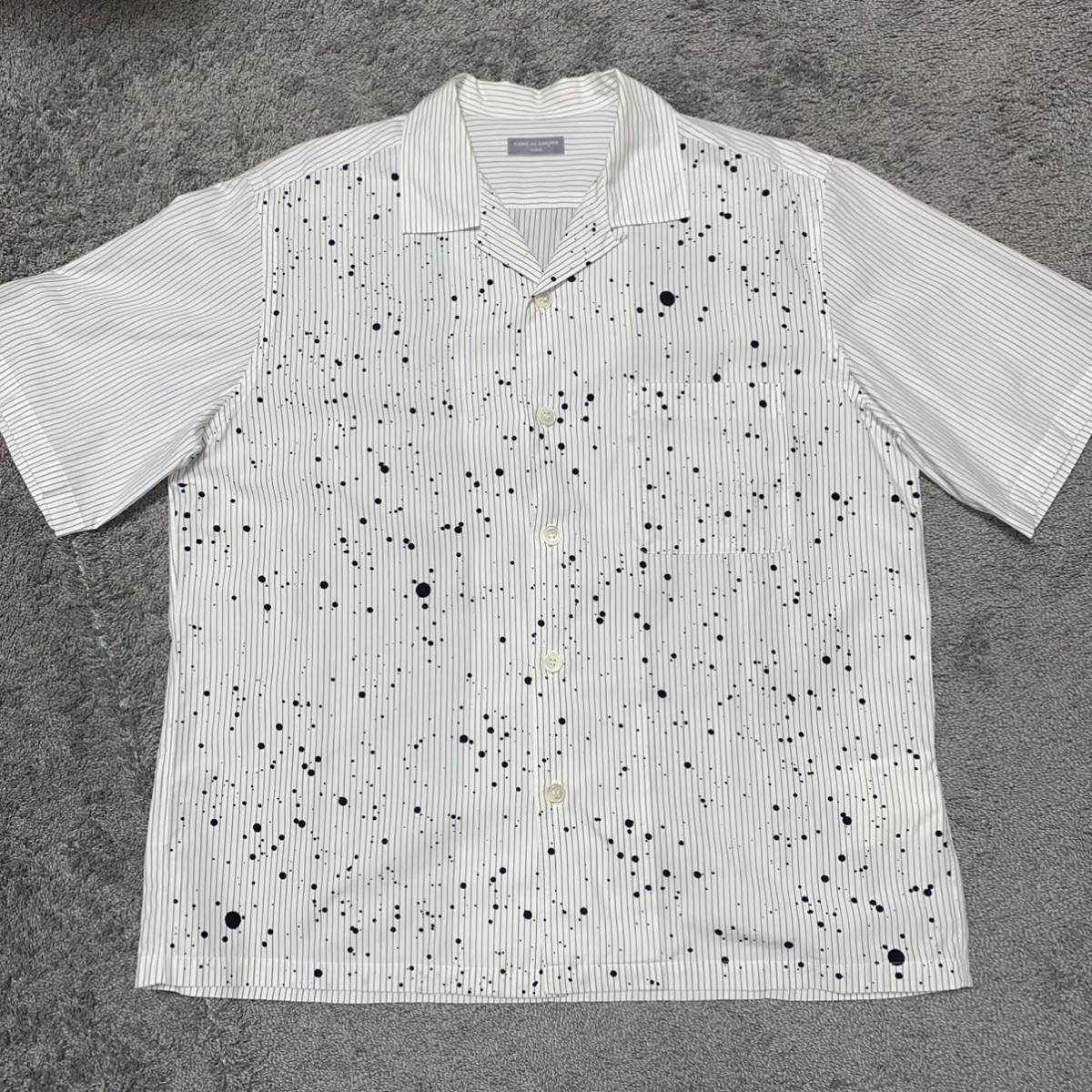 AD2001 comme des garcons homme 開襟 オープンカラー ストライプ 