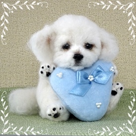 ☆ハンドメイド☆羊毛フェルト マルチーズ 犬 ペット 置物 ☆ハンドメイド☆羊毛フェルト マルチーズ 犬 ペット 置物