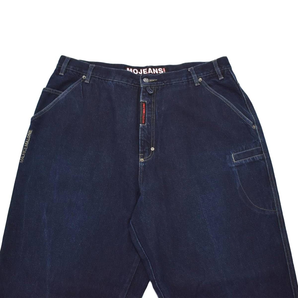 実寸38/33] 90s Maurice Malone バギー デニム パンツ ブルー 濃紺