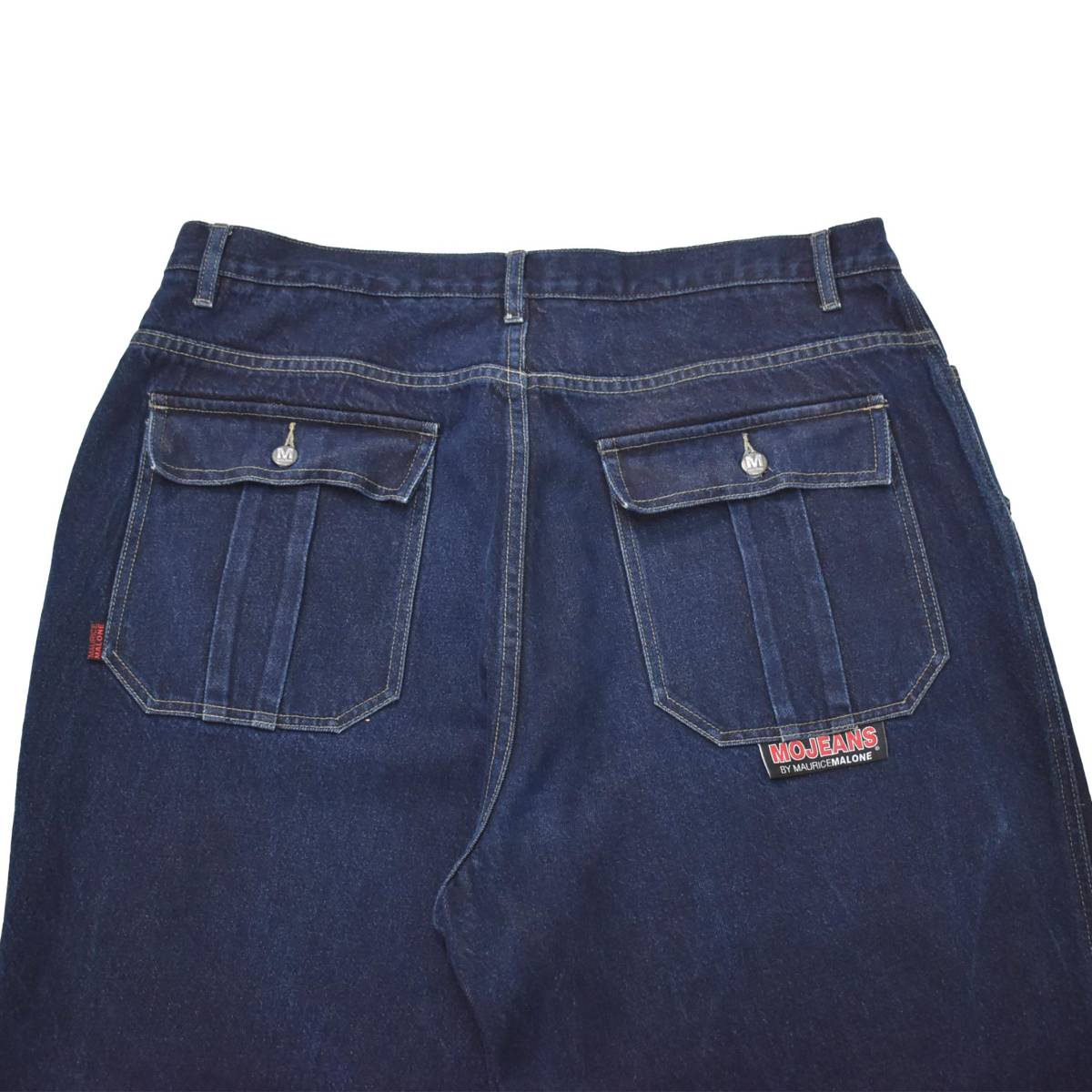 実寸38/33] 90s Maurice Malone バギー デニム パンツ ブルー 濃紺