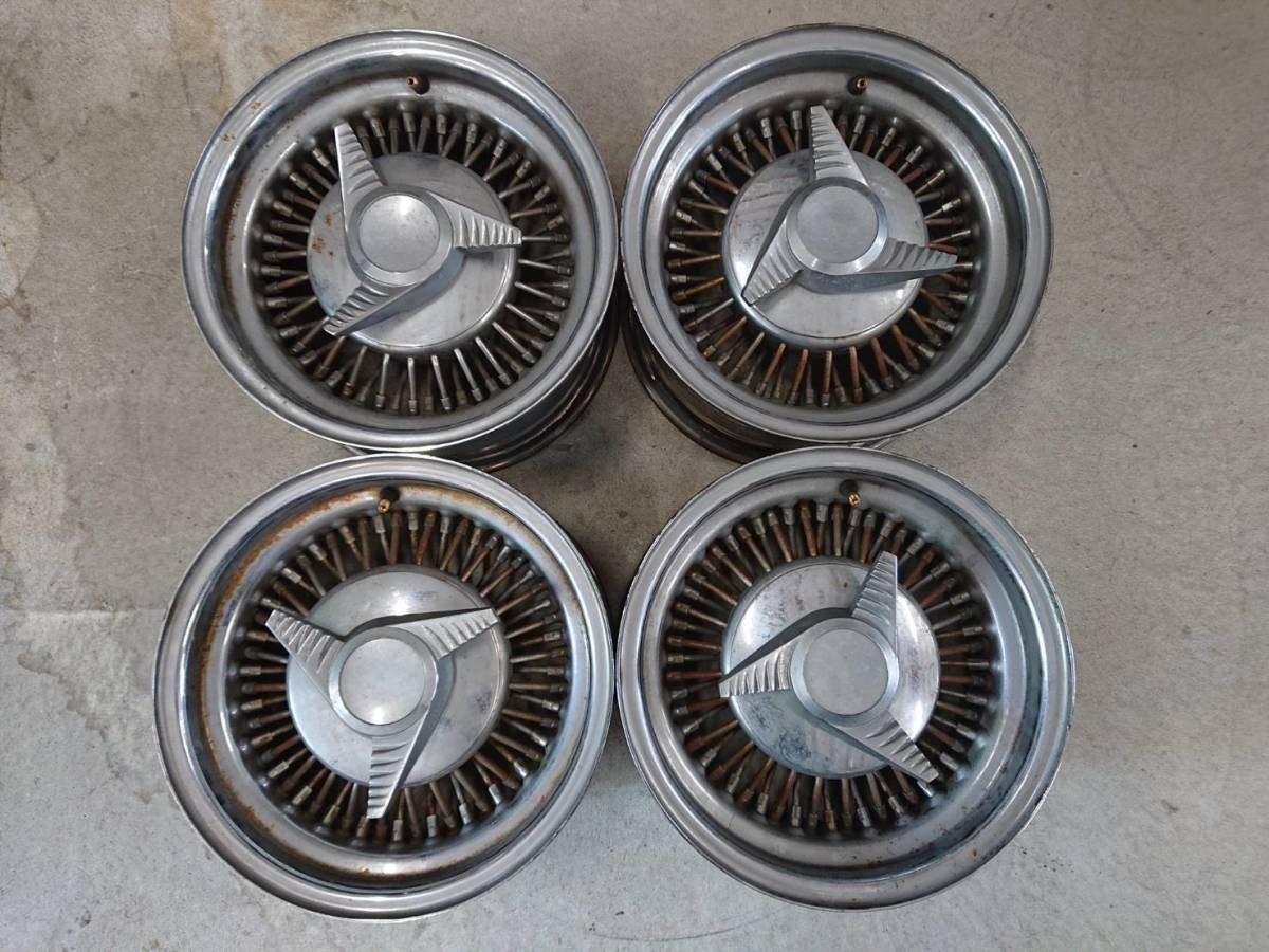 ワイヤーホイール USA 当時物 希少 13インチ 7J PCD100/114.3 4Hマルチ