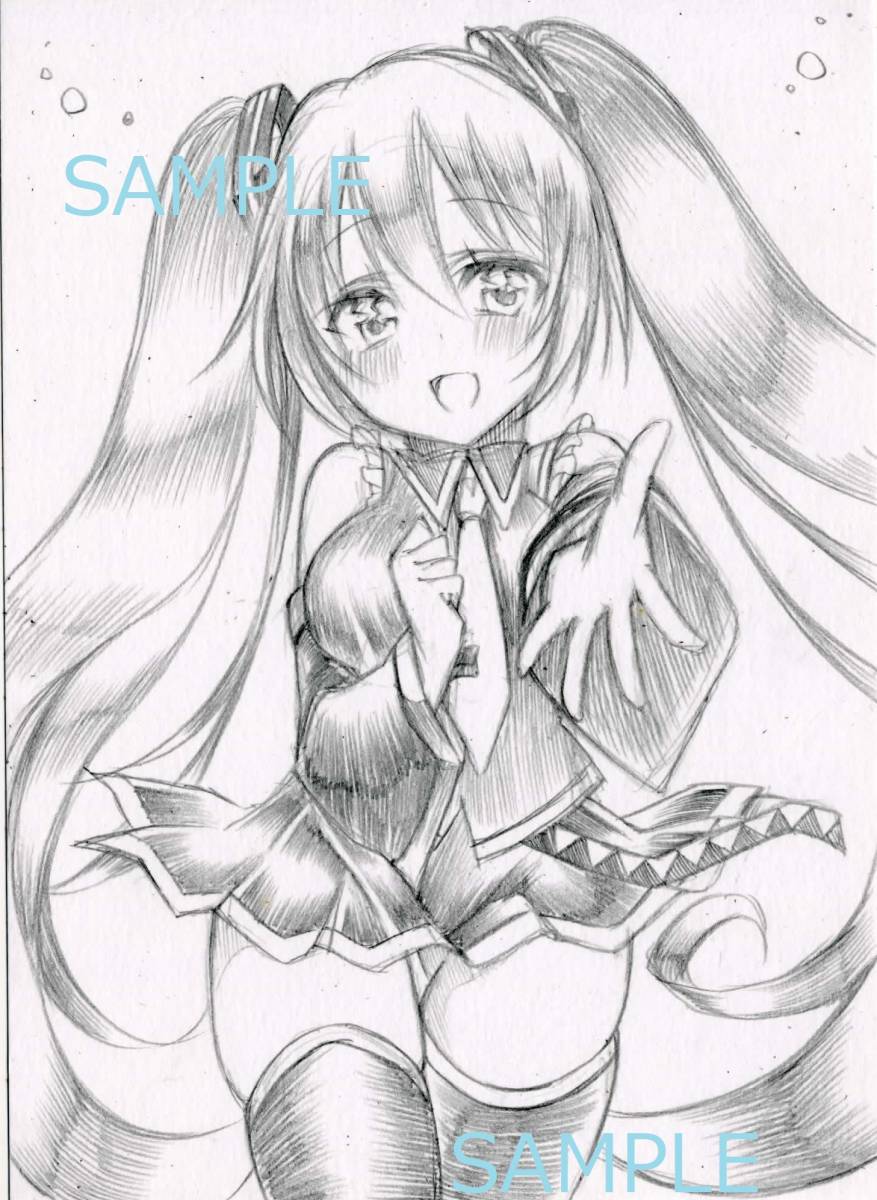 手描きイラスト Vocaloid 鉛筆ラフイラスト 3枚セット 手描きイラスト 売買されたオークション情報 Yahooの商品情報をアーカイブ公開 オークファン Aucfan Com