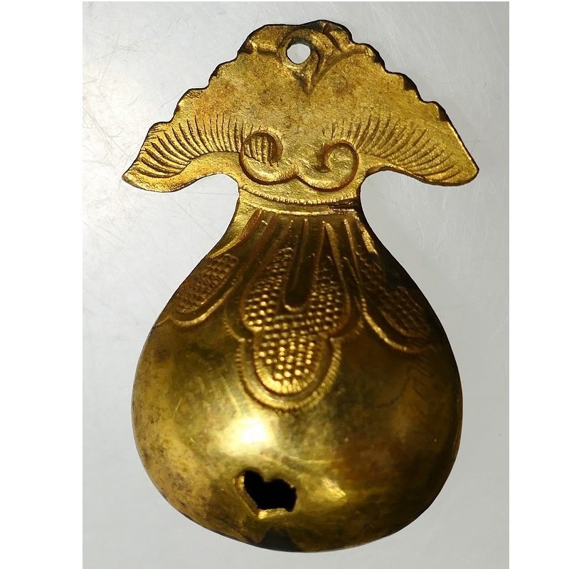 仏教美術 華鬘 古銅 鍍金 装飾 南都初荷42 鍍金 古鈴 銅製 華鬘鈴 仏教美術 】 (仏像)｜売買された