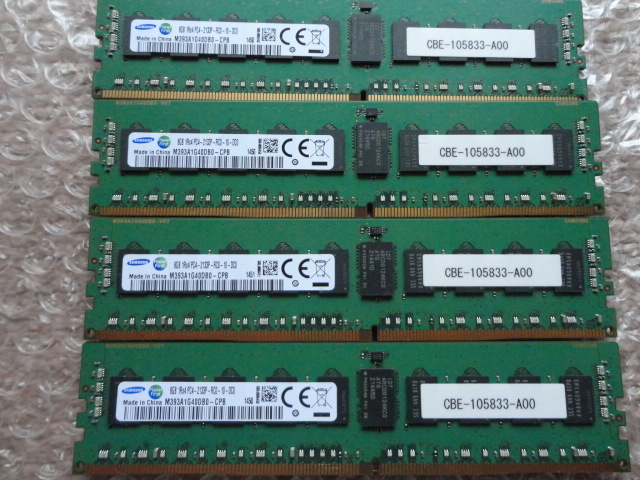 Samsung ECC DDR4 PC4-2133P-RC0-10-DCO 1Rx4 8×4(32GB) SAMSUNG 8GBx4枚