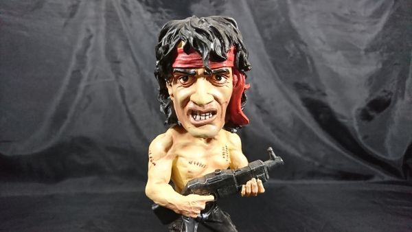 NECA ヘッドノッカー　ランボー　首振り人形 現状品】『NECA ランボー ヘッドノッカー 首振り人形 ボビングヘッド