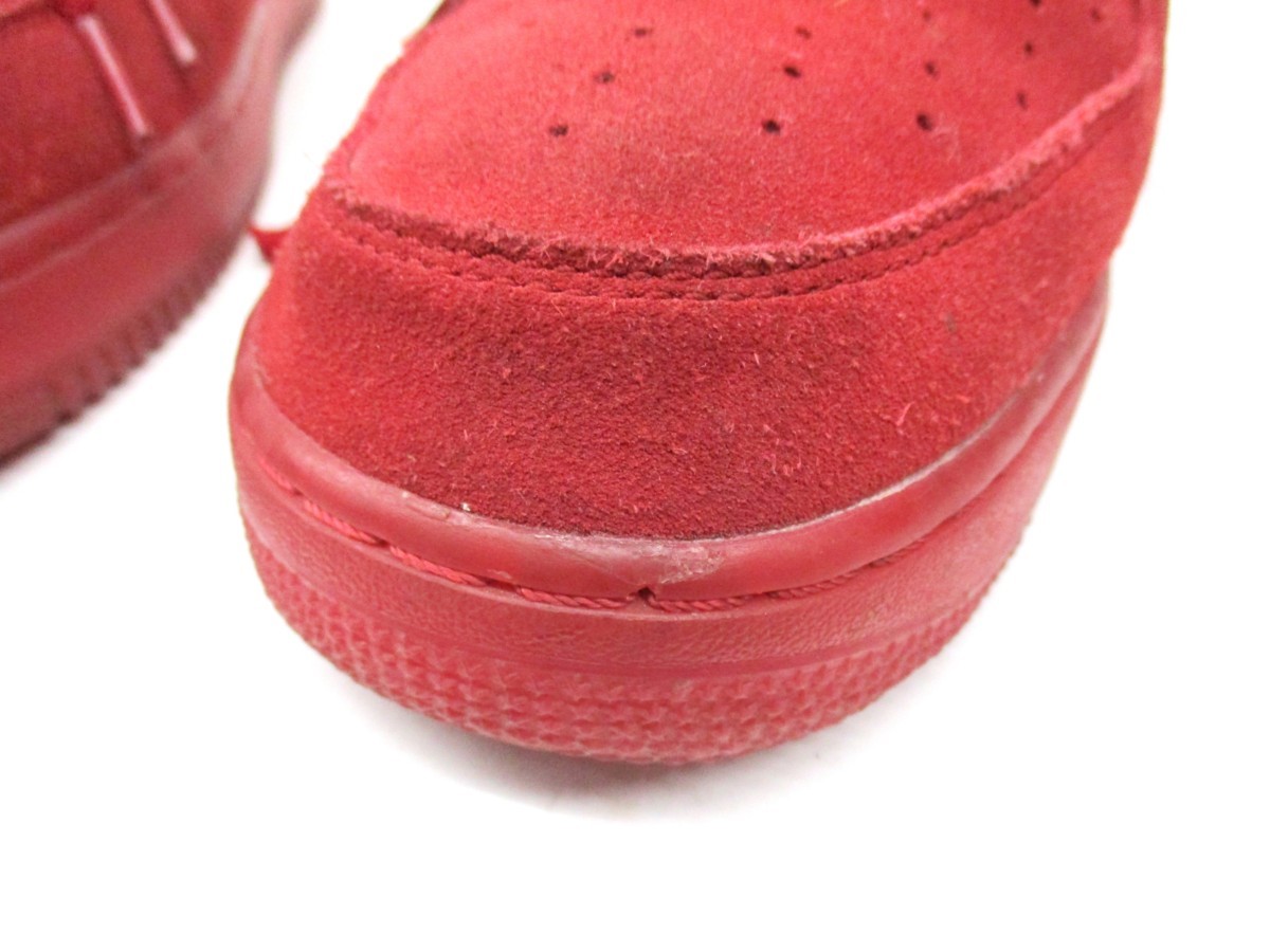 14年製 NIKE (ナイキ) AIR FORCE 1 07 LV8 RED SUEDE エアフォース1 