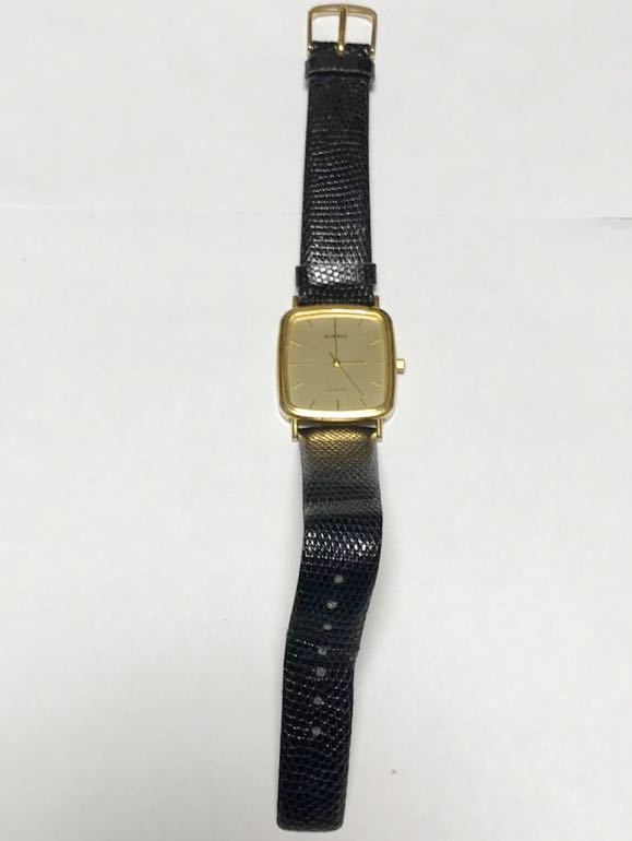357-0494 RADO ラドー クォーツ 腕時計 革ベルト 黒 132.9555.2 電池 