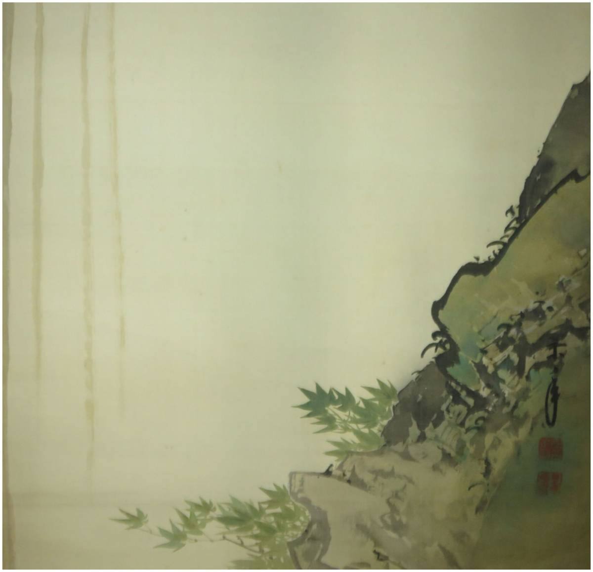 鑑定 京都画家・【今尾景年】 瀑布図 掛軸 共箱 四条派・帝室技芸員