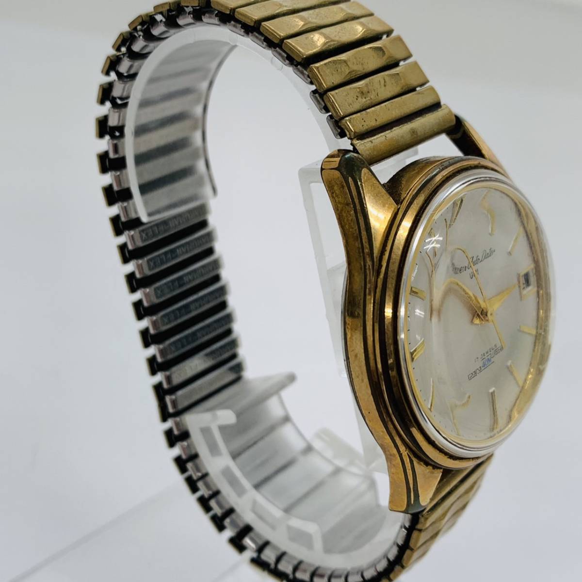 5893/ CITIZEN シチズン Auto Dater UNI 17石 ゴールド 金 腕時計