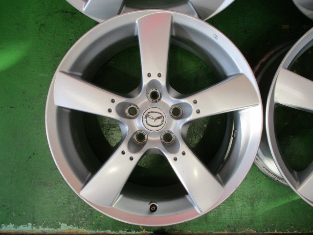 RX-8 マツダ 18インチ 純正 8J +50 ホイール ジャンク RX-8純正アルミホイール 18×8JJ+50 2本[K-3205 タイヤメッキホイール 4本セット PCD114.3 5H JDM