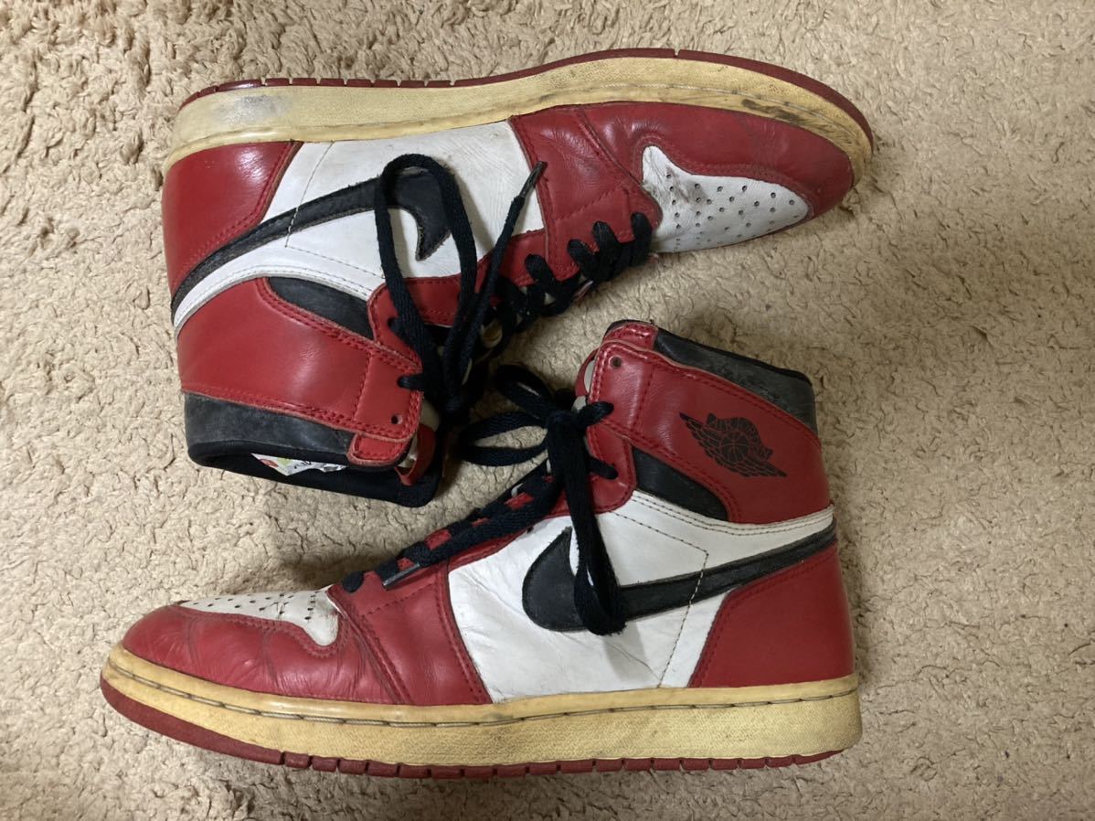 94年製 NIKE AIR JORDAN 1 CHICAGO 白赤黒 US10.5(28.5センチ 94年製 NIKE AIR JORDAN 1 CHICAGO 白赤黒 US10.5(28.5センチ