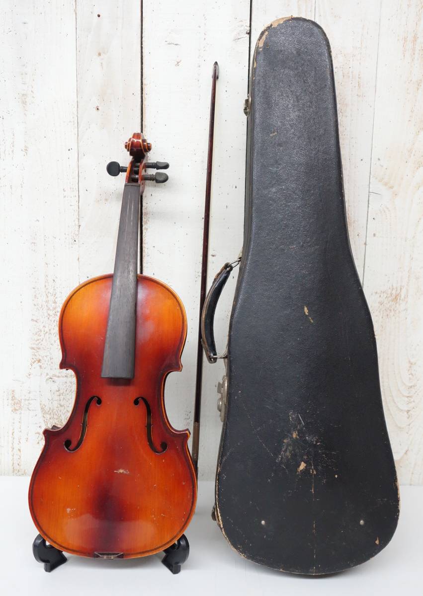 レトロミュージック ＊SUZUKI スズキ＊Violin　バイオリン＊MODEL No.18 　1961 ＊1/2サイズ　全長51cm 本体31.5cm ＊ハードケース　