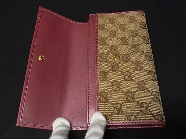 1円 GUCCI グッチ 258405 493075 GGキャンバス×レザー リボン 二 1円 GUCCI グッチ 258405 493075 GGキャンバス×レザー リボン 二