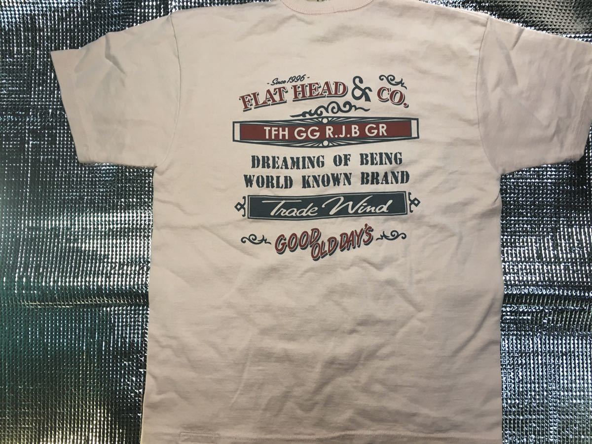 フラットヘッド38 Tシャツ ピンク Tシャツ THE FLAT FN-THB-002 バック 