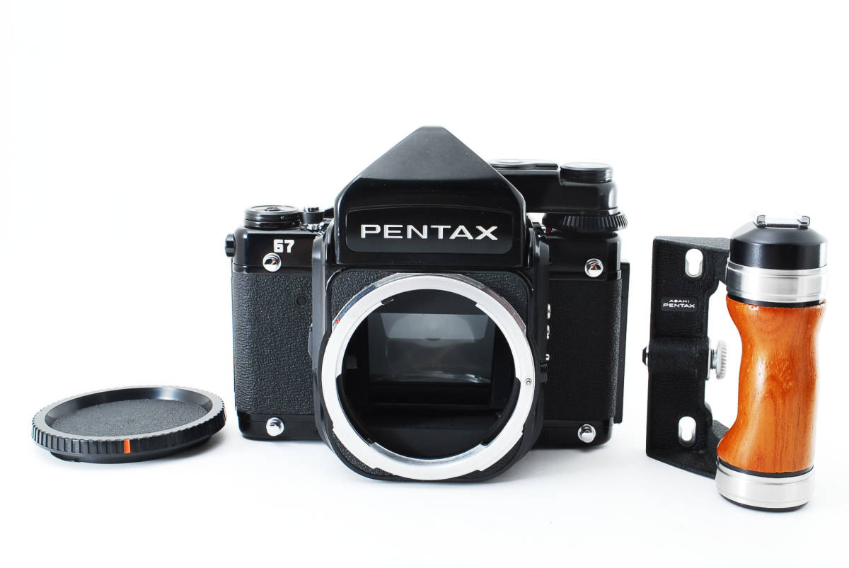 木製グリップ付！ PENTAX ペンタックス 67 TTL ファインダー ボディ 中
